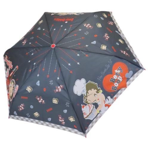 ベティブープ 折りたたみ傘 折り畳み傘 グレーライン BETTY BOOP キャラクター グッズ