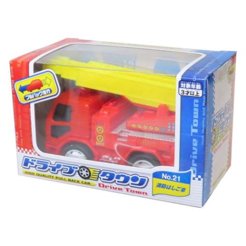 ドライブタウン おもちゃ プルバックカー NO.21 消防はしご車 自動車 くるま のりもの グッズ