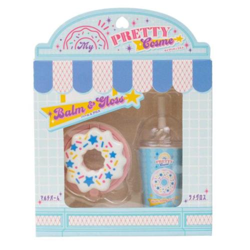 キッズコスメ マイプリティーコスメ グロス＆バーム ホワイトセット お化粧 グッズ