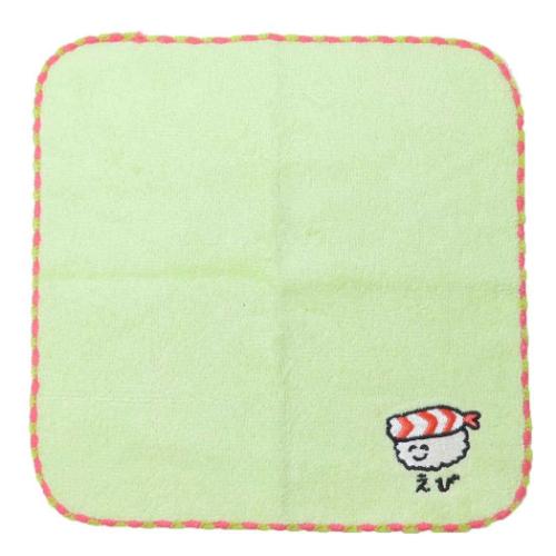 おえかきさん ミニタオル MINI TOWEL おすしさんえびさん 汗拭きタオル グッズ メール便可