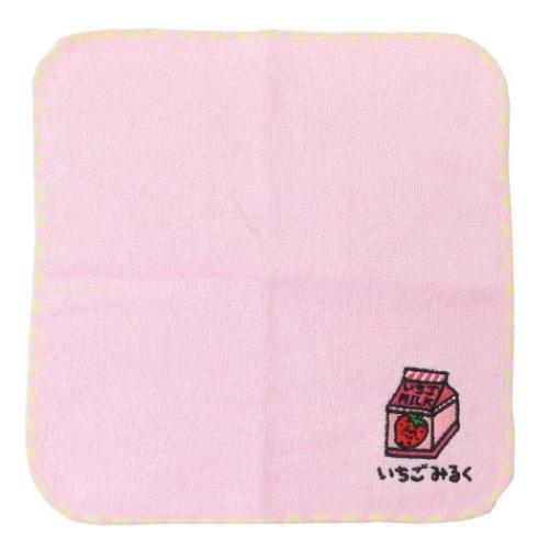 おえかきさん ミニタオル MINI TOWEL いちごみるくさん 汗拭きタオル グッズ メール便可