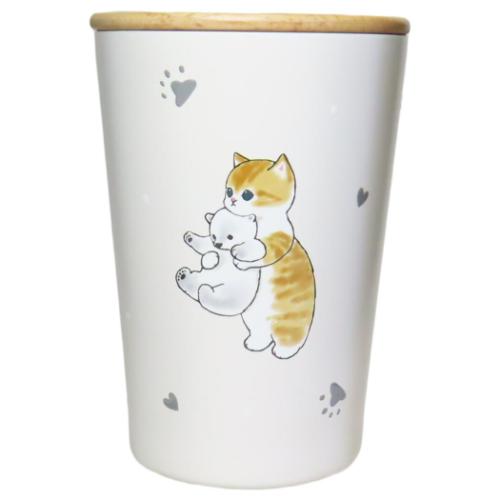 モフサンド 保温保冷コップ 2WAY 真空二重タンブラーM 木蓋付 400ml しろくま mofusand キャラクター グッズ