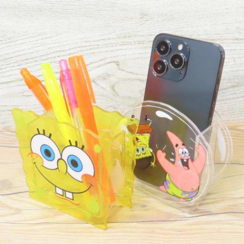 スポンジボブ 卓上収納 アクリルペンスタンド シャボン キャラクター グッズ