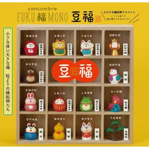 FUKU 福 MONO concombre マスコット 豆福マスコット 豆福たぬき かわいい グッズ メール便可