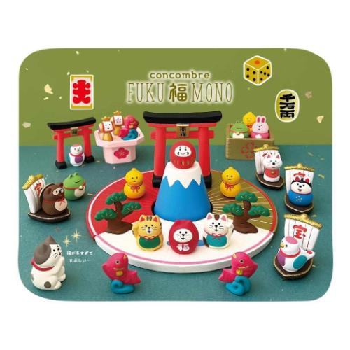 FUKU 福 MONO concombre マスコット 扇の台座 かわいい グッズ メール便可