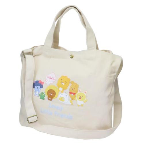 カカオフレンズ トートバッグ 帆布トートバッグ KAKAO FRIENDS キャラクター グッズ