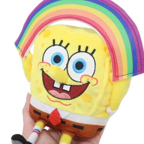 スポンジボブ ぬいぐるみ ビーンドール レインボー キャラクター グッズ