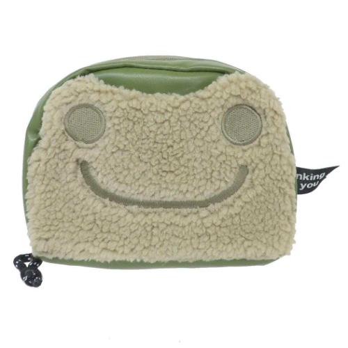 かえるのピクルス コスメポーチ ラウンドポーチ もこフェイス キャラクター グッズ