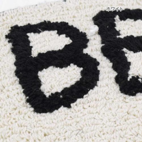 フロアマット マット セミサークル スマイル ホワイト BE HAPPY インテリア雑貨 グッズ