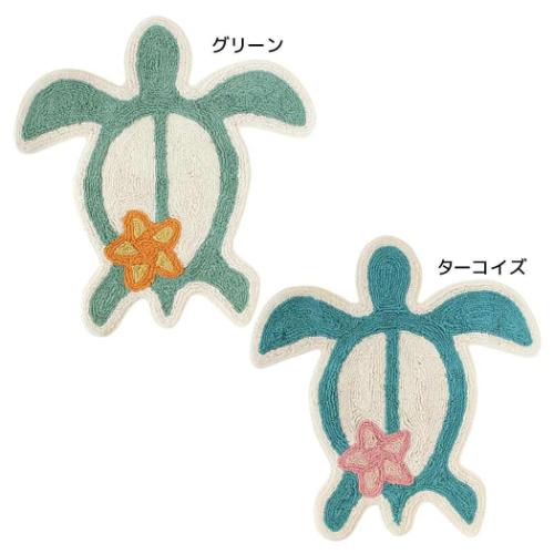 フロアマット マット プルメリアホヌ アニマル インテリア雑貨 グッズ