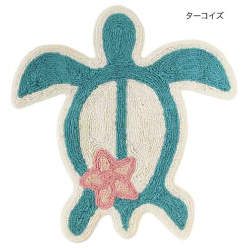 フロアマット マット プルメリアホヌ アニマル インテリア雑貨 グッズ