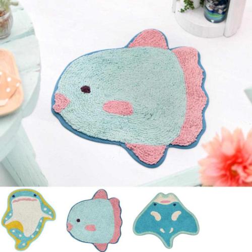 アニマルグッズ フロアマット マット 泳ごう マンタ アニマル インテリア雑貨 グッズ