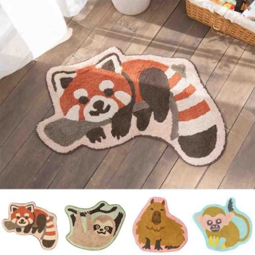 アニマルグッズ フロアマット マット レッサーパンダ アニマル インテリア雑貨 グッズ