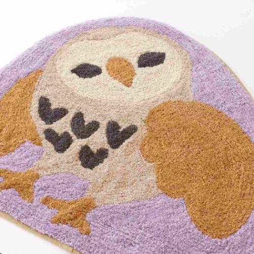 アニマルグッズ フロアマット マット バード メンフクロウ アニマル インテリア雑貨 グッズ