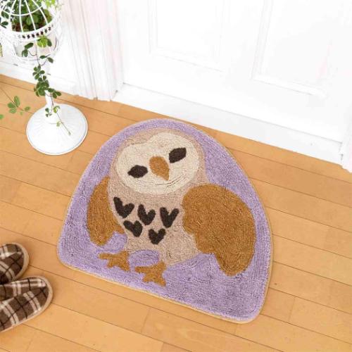 アニマルグッズ フロアマット マット バード メンフクロウ アニマル インテリア雑貨 グッズ