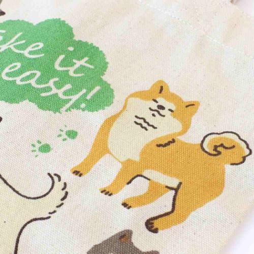 アニマルグッズ トートバッグ バッグプリントトート ドッグ いぬ 手提げかばん グッズ メール便可