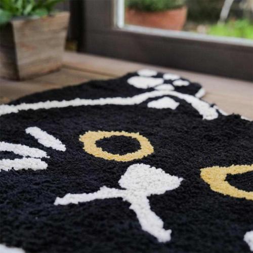 アニマルグッズ フロアマット マット バンザイアニマル クロネコ ねこ インテリア雑貨 グッズ