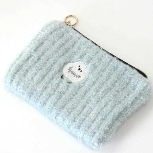 アニマルグッズ ミニポーチ ポーチ カイロケース シマエナガ ライトブルー アニマル コスメポーチ グッズ メール便可