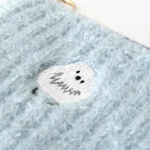 アニマルグッズ ミニポーチ ポーチ カイロケース シマエナガ ライトブルー アニマル コスメポーチ グッズ メール便可