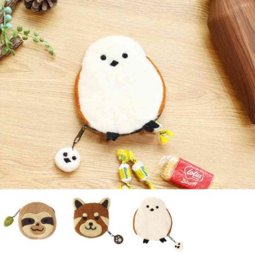 アニマルグッズ ミニポーチ ポーチ アニマル ナマケモノ アニマル コスメポーチ グッズ