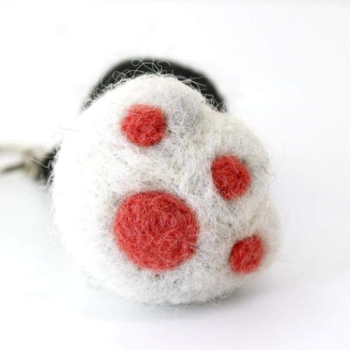 アニマルグッズ ミニポーチ リップクリームホルダー ネコ肉球 クツシタ ねこ リップケース グッズ