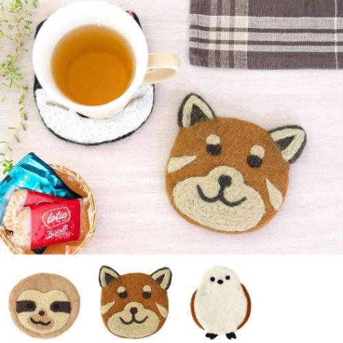 アニマルグッズ テーブルウエア コースター アニマル ナマケモノ かわいい グッズ メール便可