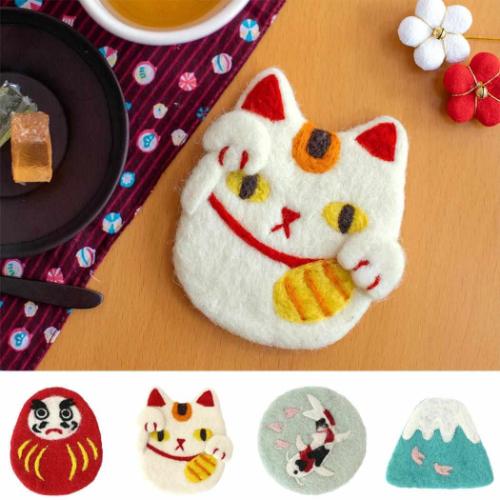 テーブルウエア コースター なごみ ダルマ かわいい グッズ メール便可