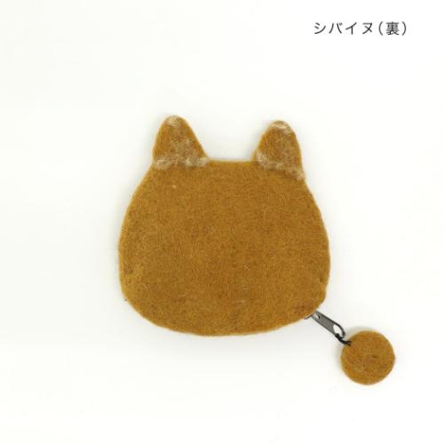 アニマルグッズ ミニポーチ シェイプポーチ いぬ コスメポーチ グッズ メール便可