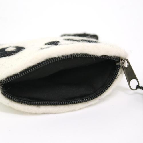 アニマルグッズ ミニポーチ シェイプポーチ パンダ アニマル コスメポーチ グッズ メール便可