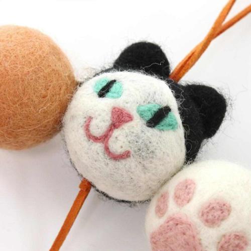 アニマルグッズ インテリア雑貨 フェルトリース ウェルカム ネコ ねこ おしゃれ 玄関 グッズ