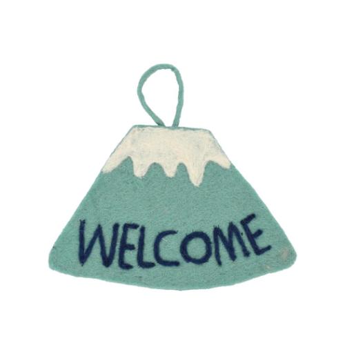 インテリア雑貨 フェルトサイン ウェルカム フジサン おしゃれ 玄関 グッズ メール便可