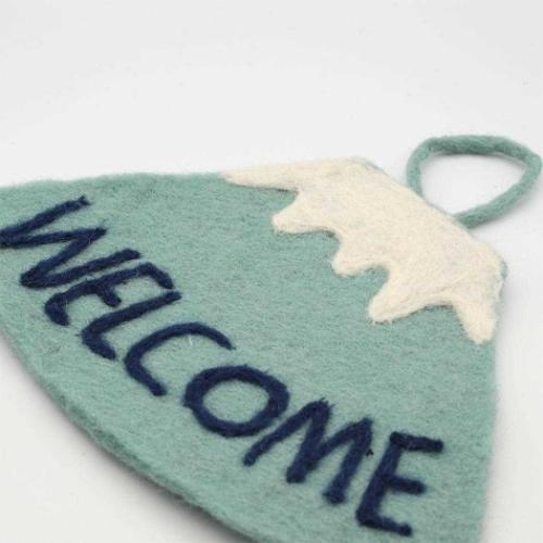 インテリア雑貨 フェルトサイン ウェルカム フジサン おしゃれ 玄関 グッズ メール便可
