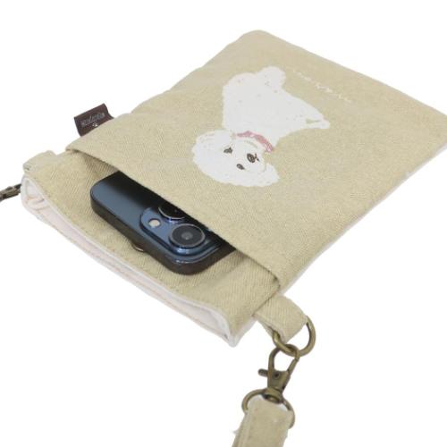 スマホポーチ スマホポシェット マロン かわいい グッズ メール便可