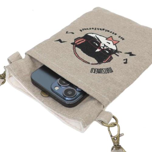 スマホポーチ スマホポシェット マツネコ かわいい グッズ メール便可