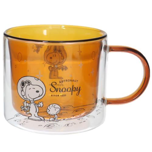 スヌーピー マグカップ ダブルウォールグラス アストロスヌーピー ピーナッツ キャラクター グッズ