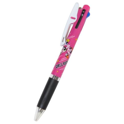 パワーパフガール 黒赤青3色ボールペン ジェットストリーム3色ボールペン JUMP＆TOUCH キャラクター グッズ メール便可