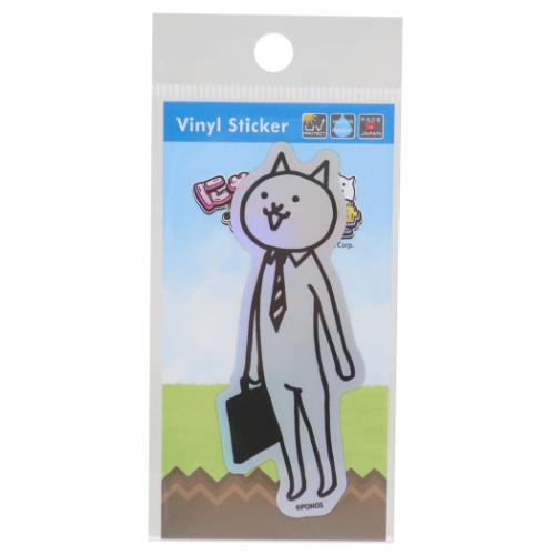 にゃんこ大戦争 キャラクターステッカー ホログラムステッカー ネコリーマン キャラクター グッズ メール便可