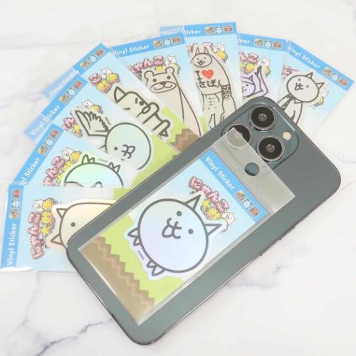 にゃんこ大戦争 キャラクターステッカー ホログラムステッカー ネコリーマン キャラクター グッズ メール便可