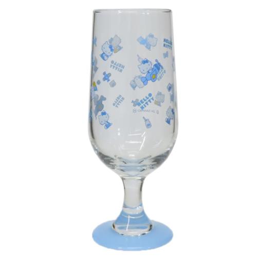 ハローキティ ガラスコップ ソーダグラス みずいろ サンリオ キャラクター グッズ