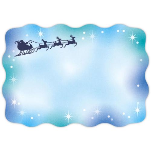 クリスマスカード クリスマスツリーカード 立体カード クリスタルブルーツリー3 メッセージカード グッズ メール便可
