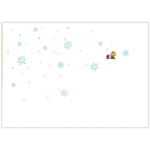 スヌーピー クリスマスカード SNUS コミック屋根の上で ピーナッツ メッセージカード キャラクター グッズ メール便可