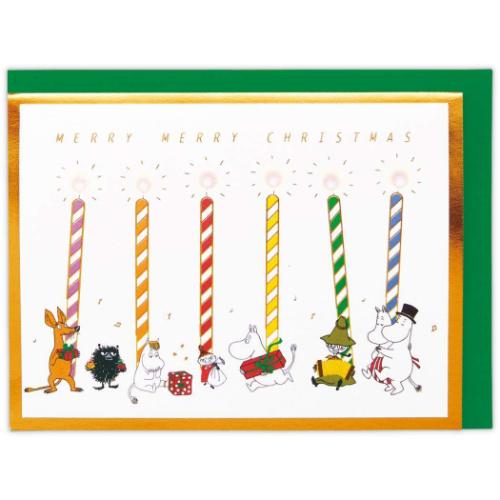 ムーミン クリスマスカード 立体カード MOクリスマスキャンドル 北欧 メッセージカード キャラクター グッズ メール便可