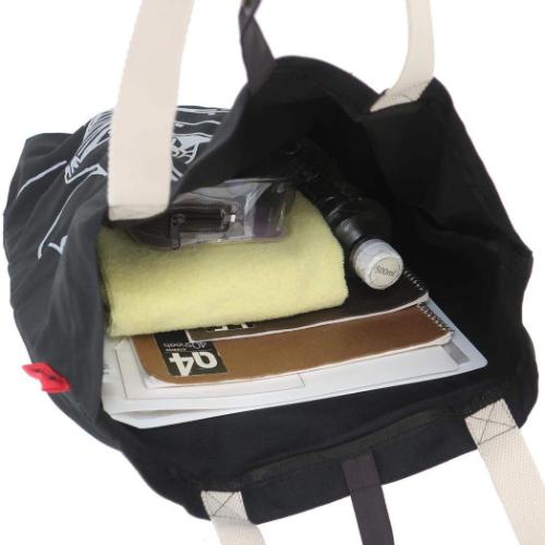 ムーミン エコバッグ ポータブルトート ファミリー ブラック 北欧 キャラクター グッズ