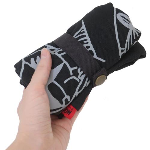 ムーミン エコバッグ ポータブルトート ファミリー ブラック 北欧 キャラクター グッズ