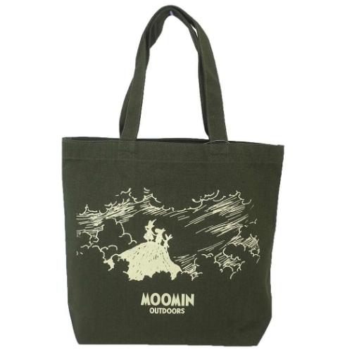 ムーミン トートバッグ 登山 カーキ 北欧 キャラクター グッズ メール便可