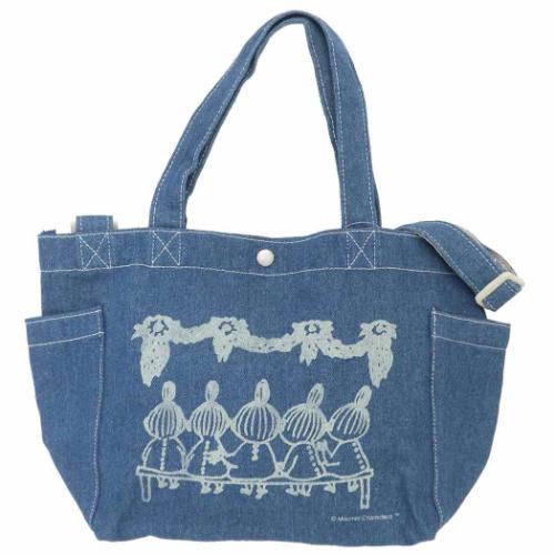 ムーミン ショルダーバッグ デニムショルダーバッグ 姉妹 北欧 キャラクター グッズ メール便可