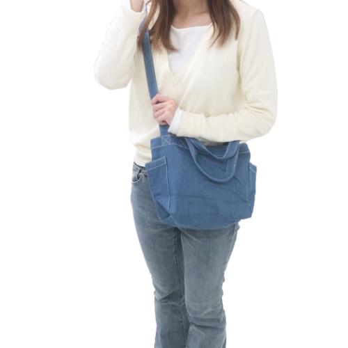 ムーミン ショルダーバッグ デニムショルダーバッグ 姉妹 北欧 キャラクター グッズ メール便可