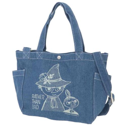 ムーミン ショルダーバッグ デニムショルダーバッグ スナフキン＆リトルミイ 北欧 キャラクター グッズ メール便可