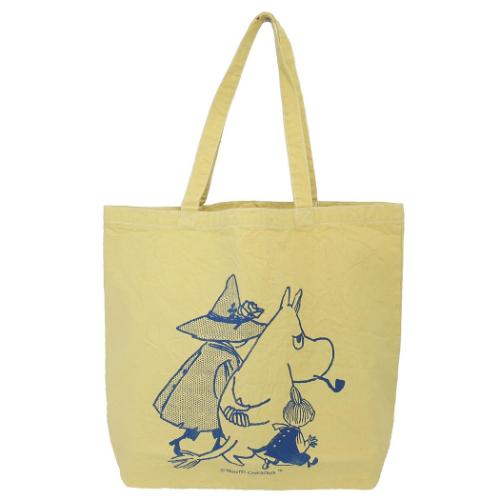 ムーミン トートバッグ ガーメントダイトート　L トリオ マスタード 北欧 キャラクター グッズ メール便可