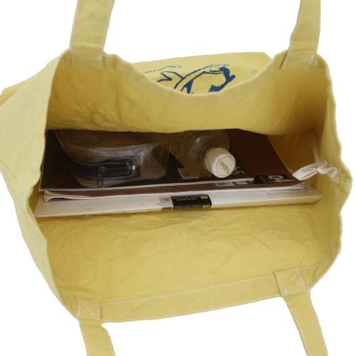 ムーミン トートバッグ ガーメントダイトート　L トリオ マスタード 北欧 キャラクター グッズ メール便可